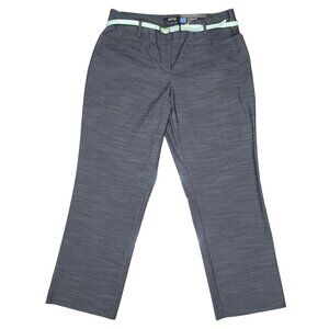 Size 8 Apt. 9 Gray Womens Modern Fit Straight Leg Capri Chopped‎ Pants Casual